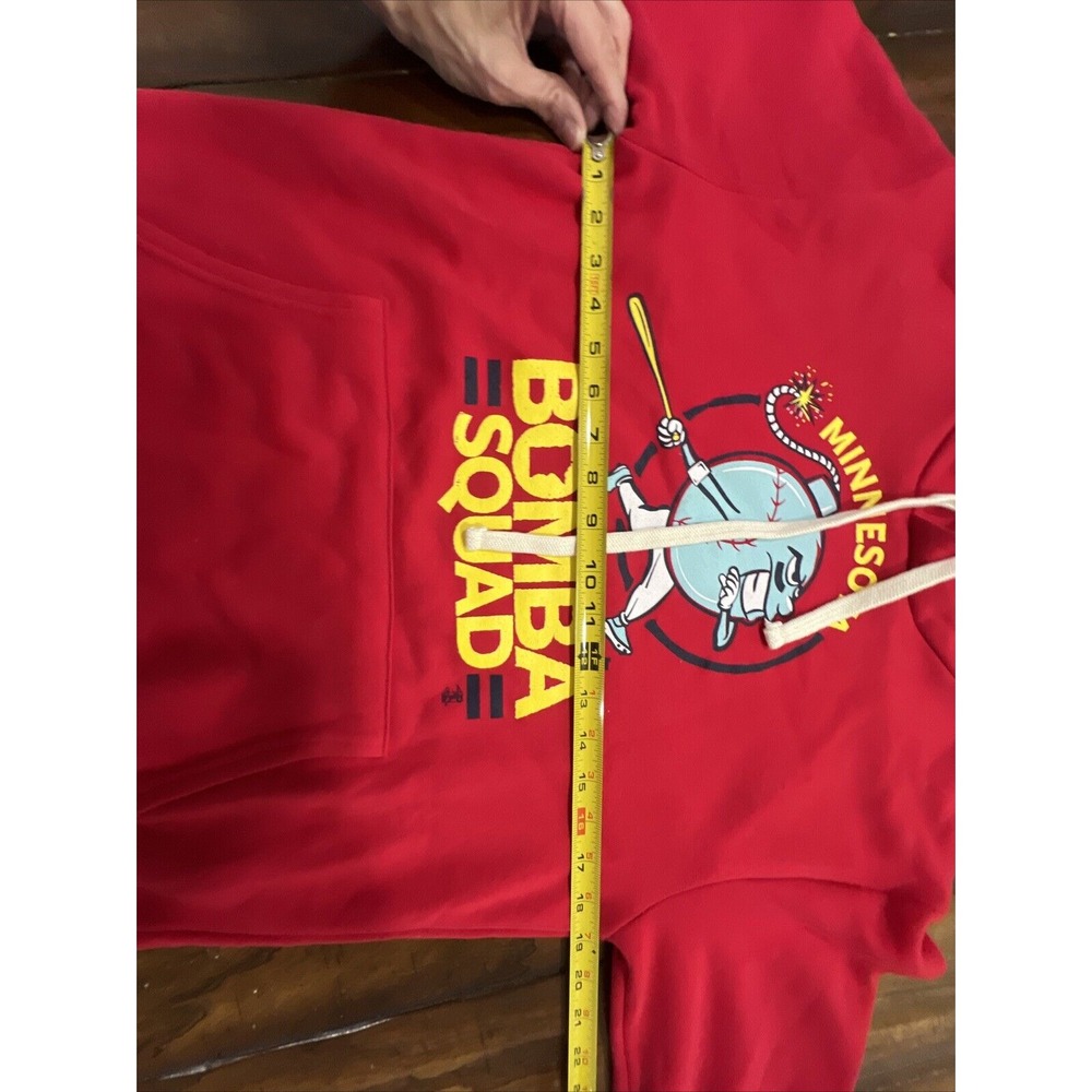 Bomba Squad Home Run Minnesota MN Twins Red Sweatshirt Unisex Small - Picture 5 of 6